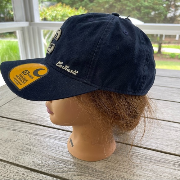Carhartt Dark Blue Force Canvas C Patch Cap Hat NWT - Picture 2 of 6
